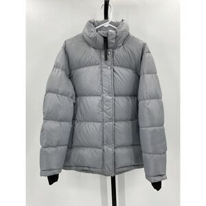 Quince Gray Puffer Coat with High Collar and Quilted Design NWOT Size M